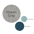 Pemberly Row Cusp Gray with Blue Indoor Outdoor Area Rug Round 5'3