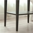 Pemberly Row Wood Drawer Nightstand Table with AC/USB Charger in Gray