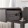 Pemberly Row Wood Drawer Nightstand Table with AC/USB Charger in Gray