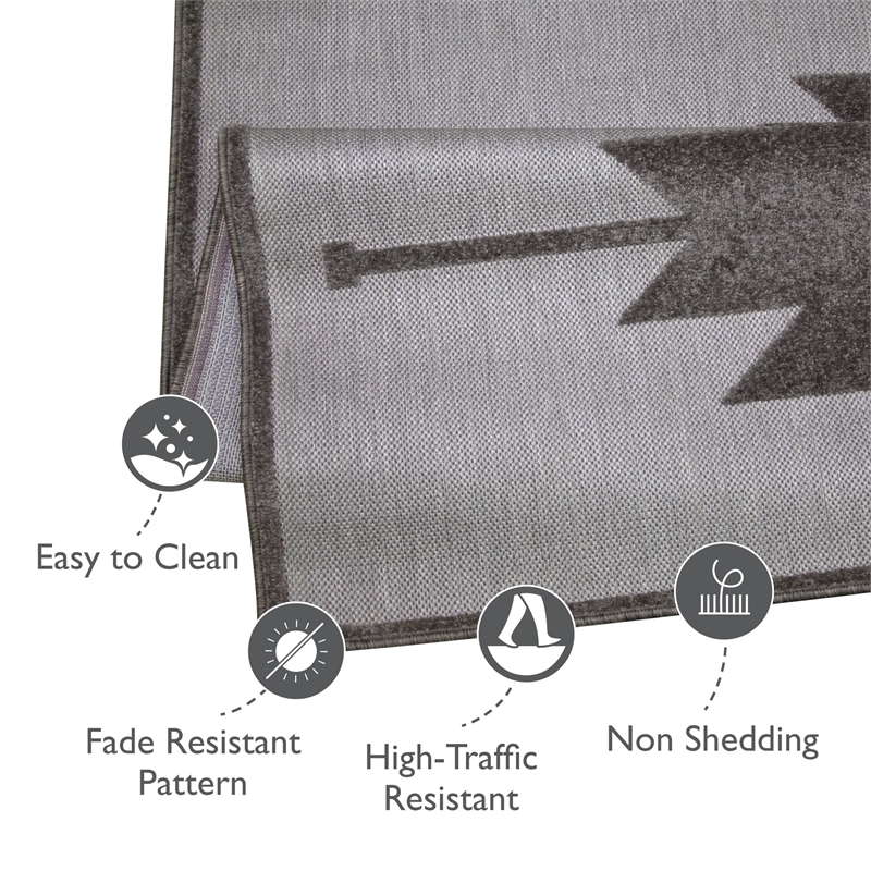 Pemberly Row Southwestern Indoor Outdoor Area Rug Rectangle 7'10