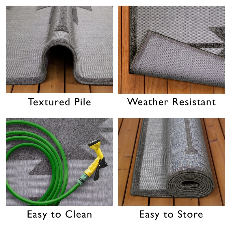 Pemberly Row Southwestern Indoor Outdoor Area Rug Rectangle 7'10