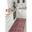 Pemberly Row Vintage Turkish Medallion Faded Fuchsia Area Rug 2'2