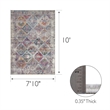 Pemberly Row Vintage Patchwork Boho Chic Faded Area Rug Rectangle 7'10
