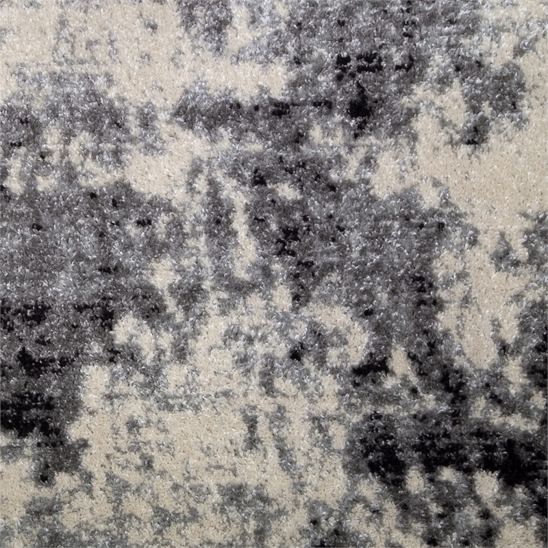 Pemberly Row Vintage Monochromatic Abstract Gray Area Rug Rectangle 5'3