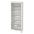 Pemberly Row Set of 2 Adjustable 6 Shelf Bookcase & Writing Desk in White