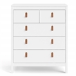Pemberly Row Set of 3 5-Drawer Chest & 2 Nightstands in White