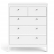 Pemberly Row Set of 3 5-Drawer Chest & 2 Nightstands in White
