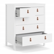 Pemberly Row Set of 3 5-Drawer Chest & 2 Nightstands in White