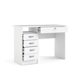 Pemberly Row Set of 2 Home Computer Office Desk 7 5-Shelf Bookcase in White