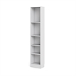 Pemberly Row Set of 2 Home Computer Office Desk 7 5-Shelf Bookcase in White