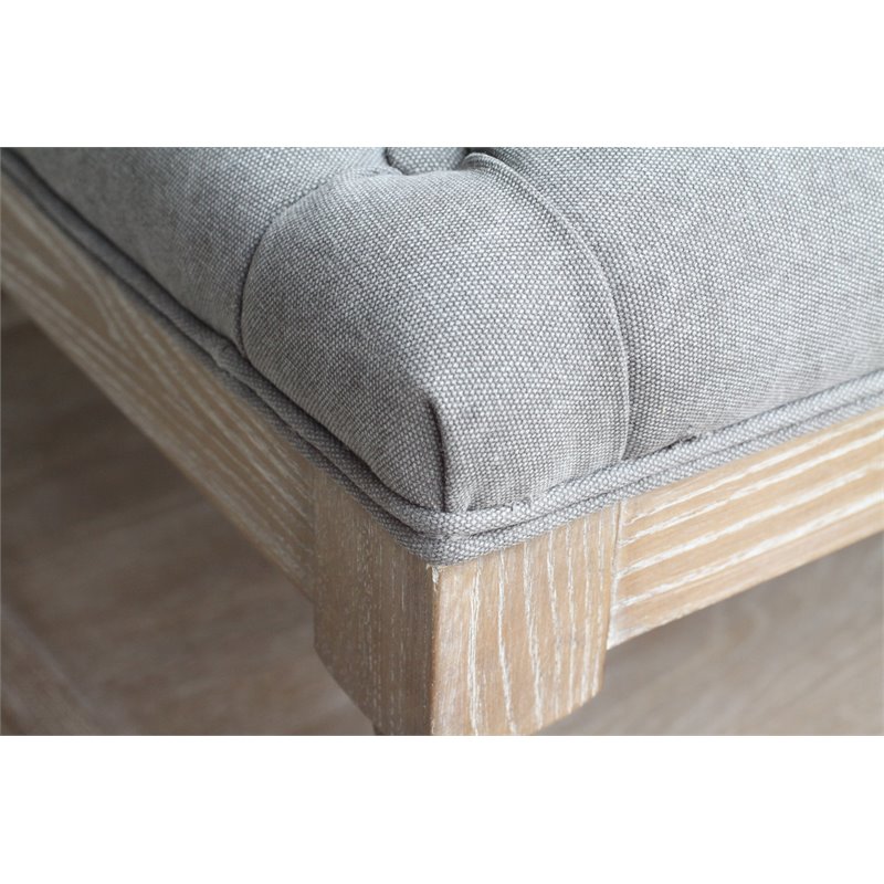 Pemberly Row Wood Rectangle Coffee Table in Antique White & Frost Gray