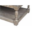 Pemberly Row Wood Rectangle Coffee Table in Antique White & Frost Gray
