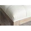 Pemberly Row Wood Rectangle Coffee Table in Antique White & Linen