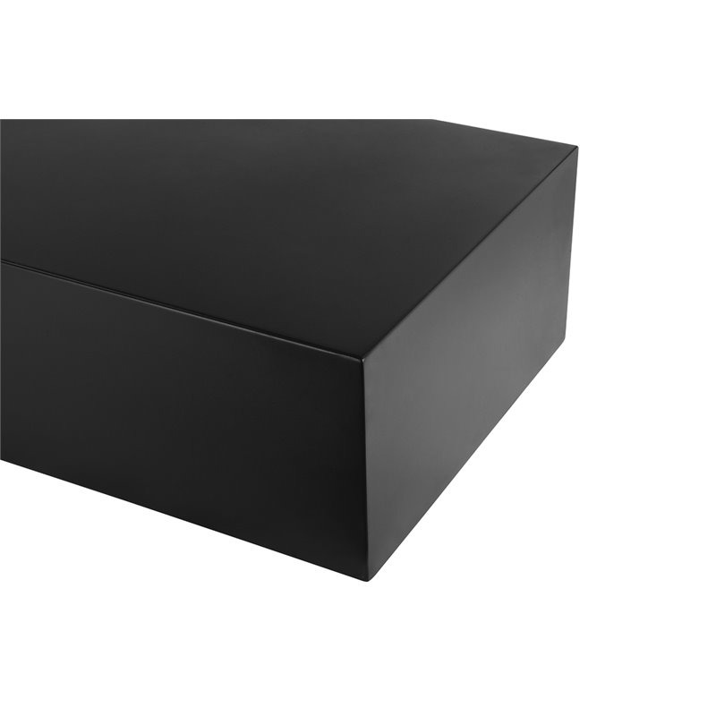 Pemberly Row Contemporary / Modern Metal Coffee Table in Black