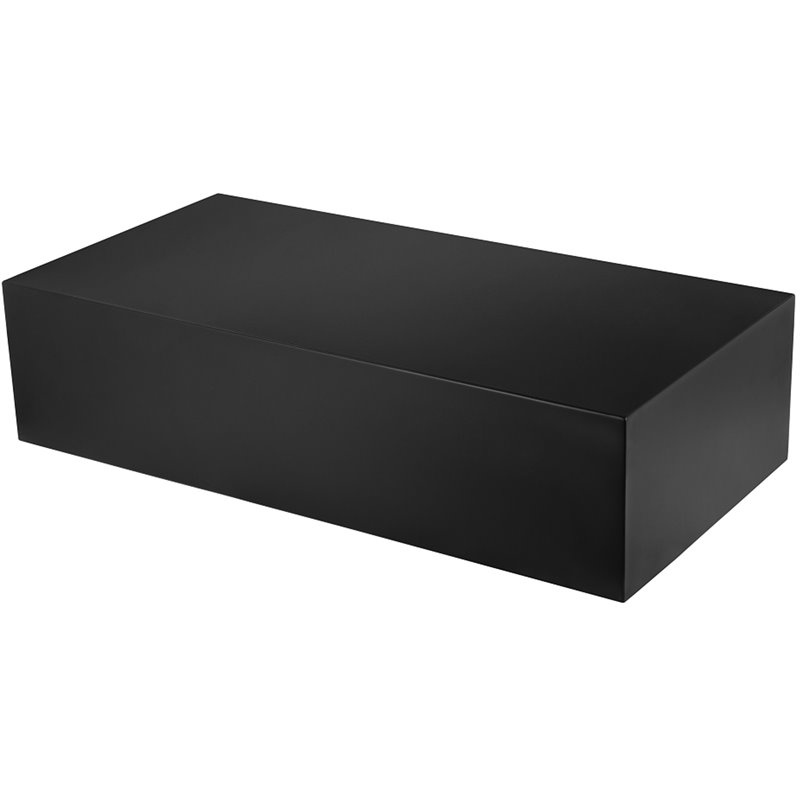 Pemberly Row Contemporary / Modern Metal Coffee Table in Black