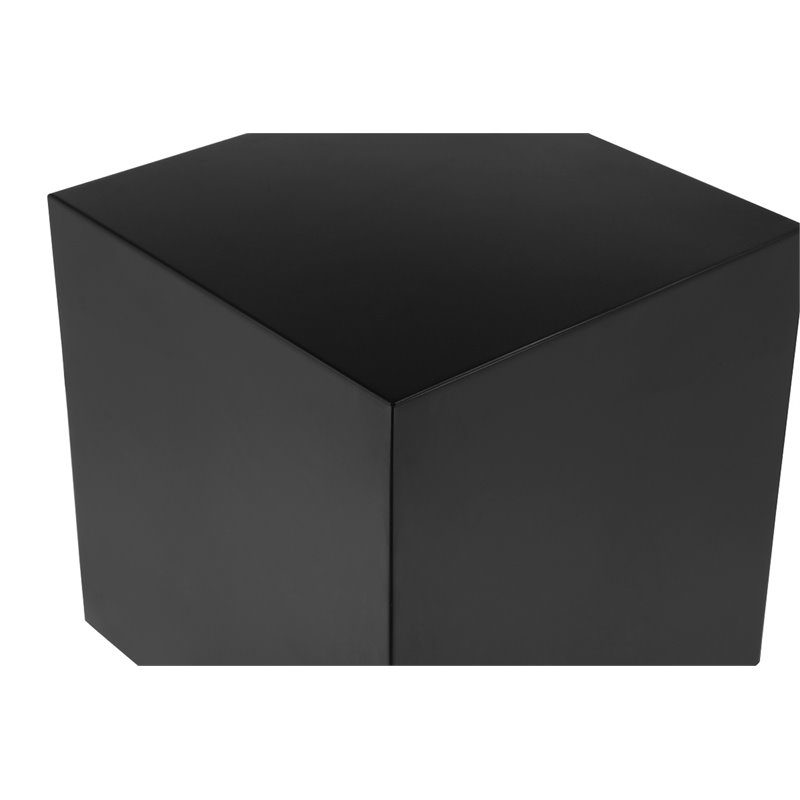 Pemberly Row Contemporary / Modern Small Metal Side Table in Black
