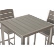 Pemberly Row 5-piece Modern Aluminum Frame Patio Bar Set in Gray