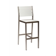 Pemberly Row 5-piece Modern Aluminum Frame Patio Bar Set in White