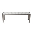 Pemberly Row 3-piece Aluminum Frame Patio Dining Set in White