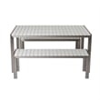 Pemberly Row 3-piece Aluminum Frame Patio Dining Set in White