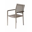Pemberly Row Aluminum Frame Patio Dining Char in Gray (Set of 6)