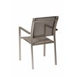 Pemberly Row Aluminum Frame Patio Dining Char in Gray (Set of 6)