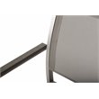 Pemberly Row Aluminum Frame Patio Dining Char in Gray (Set of 6)