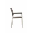 Pemberly Row Aluminum Patio Dining Char in White/Gray (Set of 6)