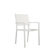 Pemberly Row Aluminum Frame Patio Dining Char in White (Set of 6)