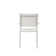 Pemberly Row Aluminum Frame Patio Dining Char in White (Set of 6)