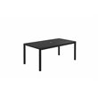 Pemberly Row 7-piece Modern Aluminum Frame Patio Dining Set in Black