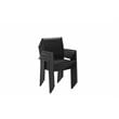 Pemberly Row 7-piece Modern Aluminum Frame Patio Dining Set in Black