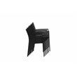 Pemberly Row 7-piece Modern Aluminum Frame Patio Dining Set in Black
