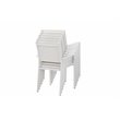 Pemberly Row Modern Aluminum Patio Dining Set in White Frame/Polyresin