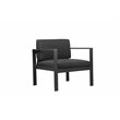 Pemberly Row 4-piece Modern Aluminum Frame Outdoor Sofa Set in Black