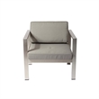Pemberly Row 4-piece Aluminum Frame Outdoor Sofa Set in Gray Taupe