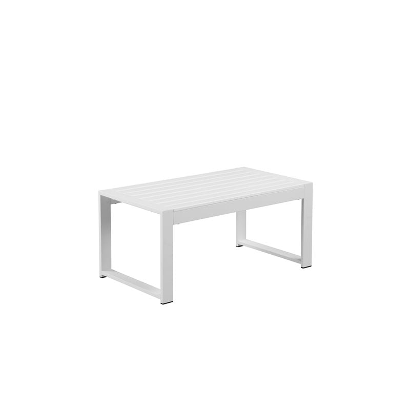 Pemberly Row 4-piece Modern Aluminum Frame Outdoor Sofa Set in White
