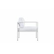 Pemberly Row Modern Aluminum Outdoor Chair in Powder Coated White
