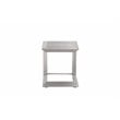 Pemberly Row Modern Aluminum Patio Side Table in Anodized Silver
