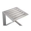 Pemberly Row Modern Aluminum Patio Side Table in Anodized Silver