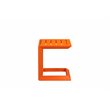 Pemberly Row Modern Aluminum Patio Side Table in Powder Coated Orange