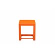 Pemberly Row Modern Aluminum Patio Side Table in Powder Coated Orange