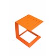 Pemberly Row Modern Aluminum Patio Side Table in Powder Coated Orange