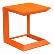 Pemberly Row Modern Aluminum Patio Side Table in Powder Coated Orange