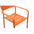 Pemberly Row 7-piece Aluminum Frame Patio Dining Set in Orange