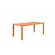 Pemberly Row 7-piece Aluminum Frame Patio Dining Set in Orange