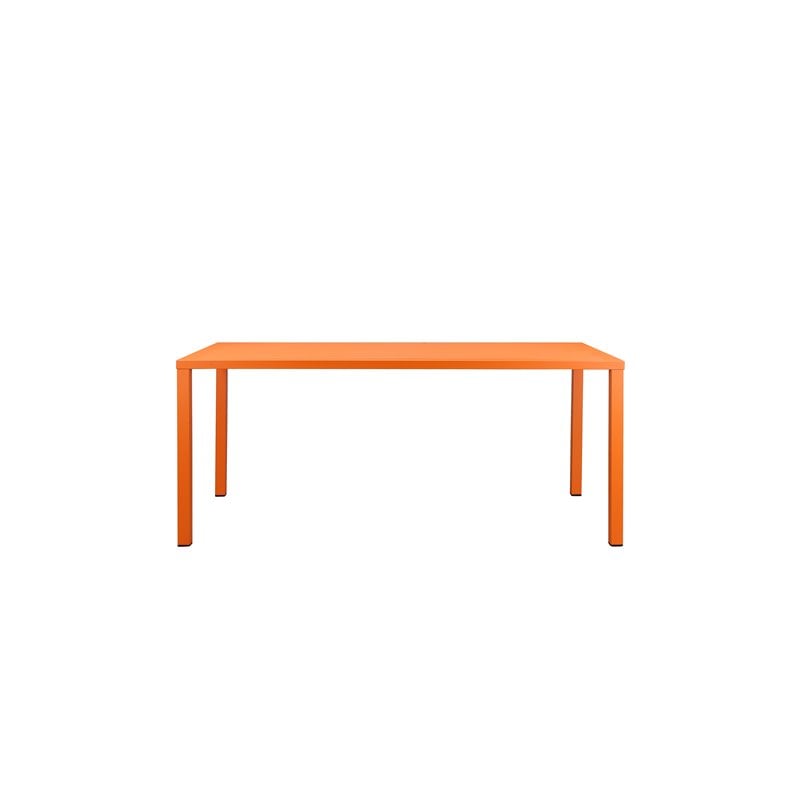 Pemberly Row 7-piece Aluminum Frame Patio Dining Set in Orange