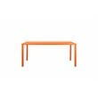 Pemberly Row 7-piece Aluminum Frame Patio Dining Set in Orange