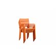 Pemberly Row 7-piece Aluminum Frame Patio Dining Set in Orange