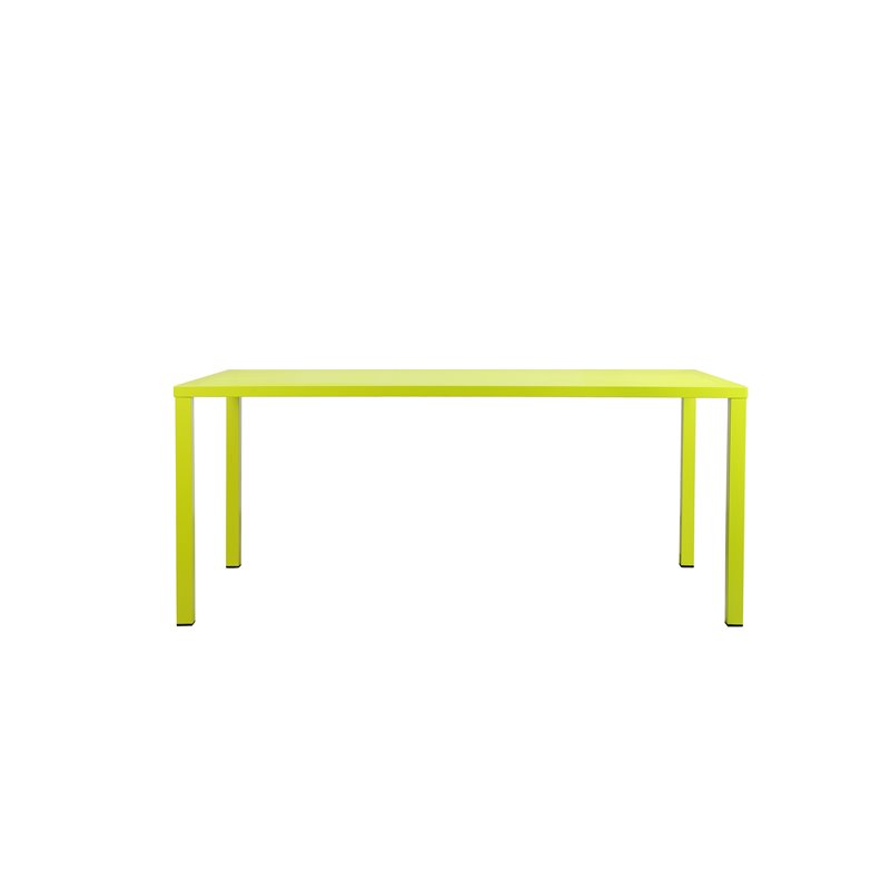 Pemberly Row Modern Aluminum Frame Patio Dining Table in Green